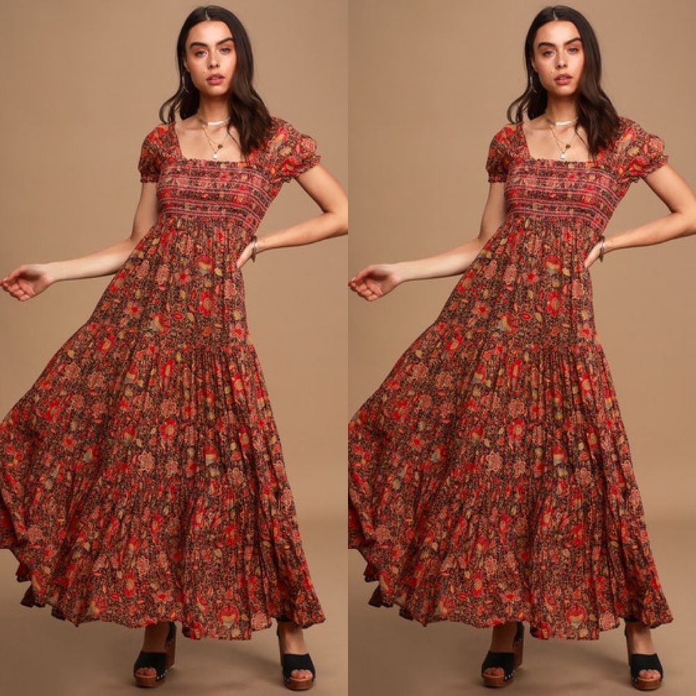 Free People Getaway Tiered Maxi Dress